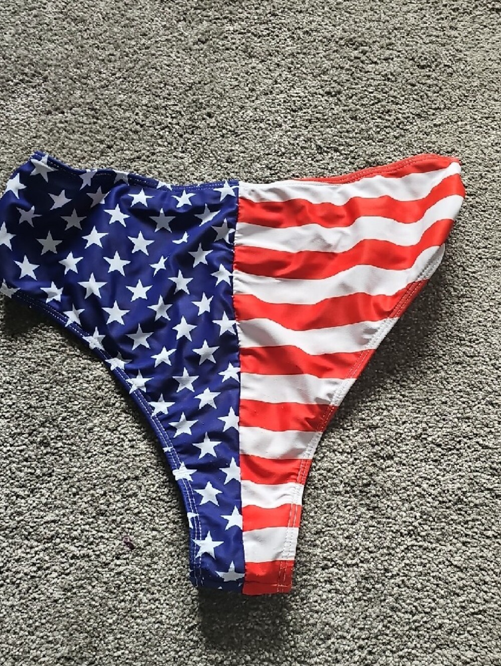 SHEIN Red White Blue American Flag Strappy Bikini Set - Picture 2 of 4